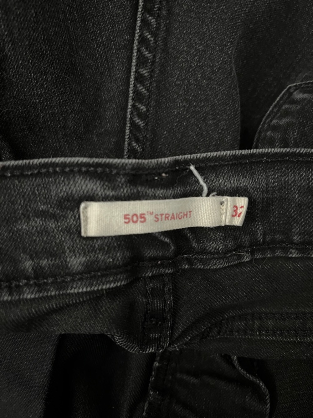 Levi's Women's 505 Straight Leg Jeans - Black - Size 32 - Picture 3 of 7